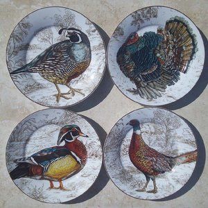 Williams Sonoma Plymouth Birds Mixed Appetizer Plates 7"  of 4 New